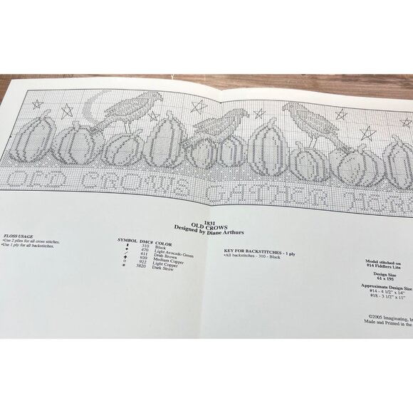 Old Crows Gather Here Cross-Stitch Pattern By Imaginating Designed By Diane Arth - Picture 3 of 3